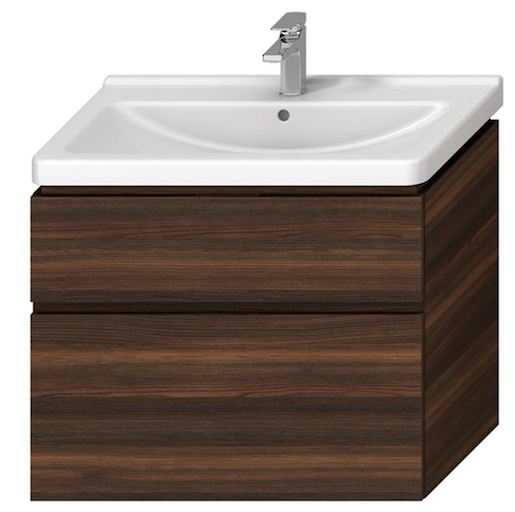Kúpeľňová skrinka pod umývadlo Jika Cubito 84x46,7x68,3 cm v dekore tmavej borovice H40J4264024611
