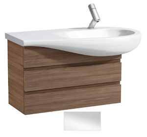 Kúpeľňová skrinka pod umývadlo Laufen Alessi One 73,2x32x47,3 cm biela lesk H4244500976311