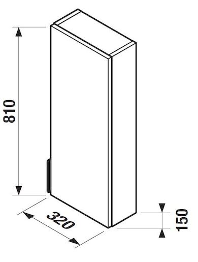 Kúpeľňová skrinka nízka Jika Tigo N 32x15x81 cm biela H43J2141305001