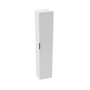 Závesná kúpeľňová skrinka vysoká v bielej farbe o rozmere 32x170x25,1 cm. Dvierka majú ľavé i prvé otváranie.