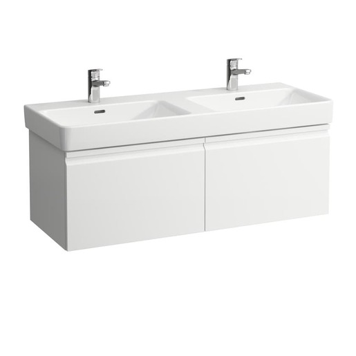 Kúpeľňová skrinka pod umývadlo Laufen PRO S 116x39,5x45 cm biela lesk H4835630964751