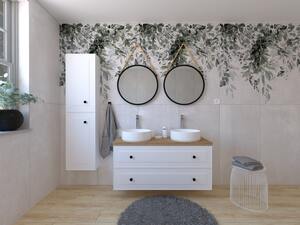 Kúpeľňová zostava s umývadlom vrátane umývadlovej batérie, vtoku a sifónu Naturel Forli biela KSETFORLI5