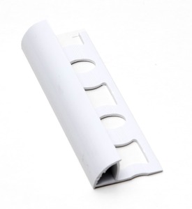 Lišta ukončovacia oblá PVC biela, dĺžka 250 cm, výška 10 mm, L10250