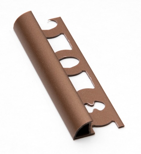Lišta ukončovacia oblá PVC bronz, dĺžka 250 cm, výška 10 mm, L1025021