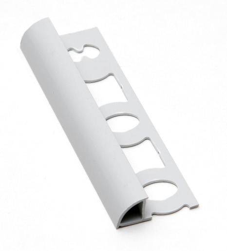 Lišta ukončovacia oblá PVC svetlo šedá, dĺžka 250 cm, výška 10 mm, L102503