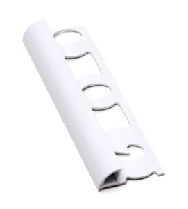 Lišta ukončovacia oblá PVC biela, dĺžka 250 cm, výška 6 mm, L6250
