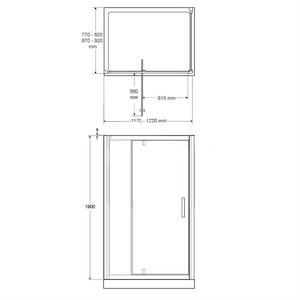 Sprchové dvere 120 cm Ideal Standard Synergy L6364EO
