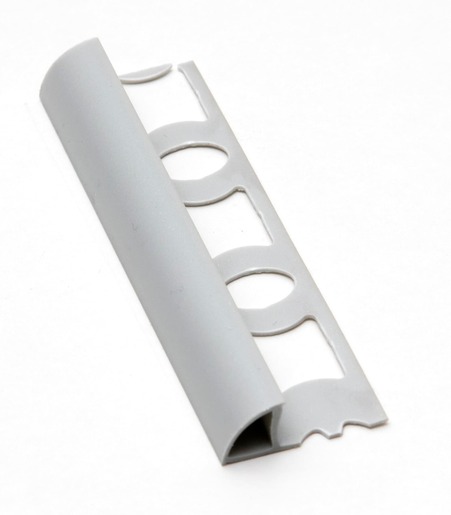 Lišta ukončovacia oblá PVC strieborná, dĺžka 250 cm, výška 8 mm, L825023