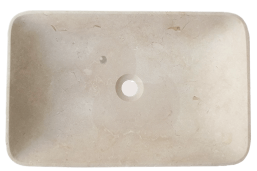 Umývadlo na dosku Triomini Lapis 60x38 cm light beige mat bez prepadu LA6038LB