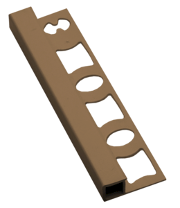 Lišta ukončovacia hranatá PVC karamel, dĺžka 250 cm, výška 8 mm, LH825028
