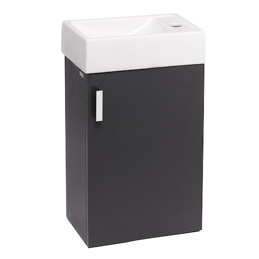 Kúpeľňová skrinka s umývadlom Jika Litt 40x22,1x67,5 cm v šedej farbe H4535111753011