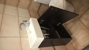 Kúpeľňová skrinka s umývadlom Jika Litt 40x22,1x67,5 cm dub H4535111753021