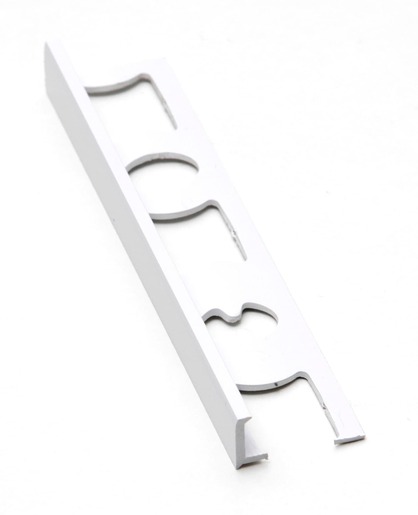Lišta ukončovacia L PVC biela, dĺžka 250 cm, výška 8 mm, LL8250