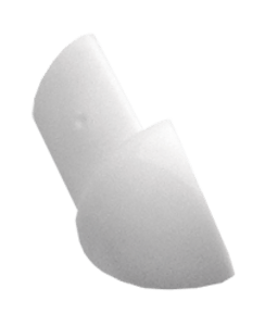 Roh k lište oblý PVC biela, výška 9 mm, LROH90