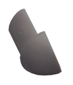 Roh k lište oblý PVC tmavo šedá, výška 9 mm, LROH94