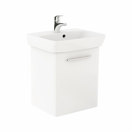 Kúpeľňová skrinka s umývadlom Kolo Nova Pro 55x43,9x64,9 cm biela lesk M39005000
