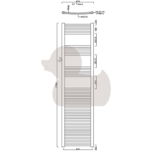 Radiátor kombinovaný Anima Marcus 176x45 cm chróm MA4501760CR
