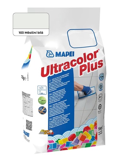 Škárovacia hmota Mapei Ultracolor Plus Mesačná biela 5 kg CG2WA MAPU103