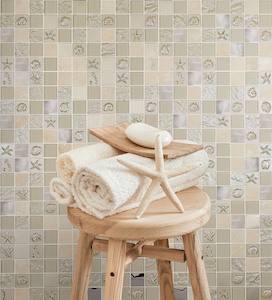 Sklenená mozaika Mosavit Marina beige 30x30 cm mat / lesk MARINABE