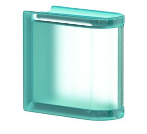 Luxfera zo skla vo farebnom prevedení mätová o rozmere 15x15x8 cm. Vhodné do interiéru aj exteriéru.