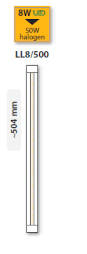 Svetlo Naturel Linear LED 8W, dĺžka 50 cm 4000K 24V ML02