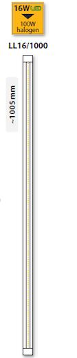 Svetlo Naturel Linear LED 16W, dĺžka 100 cm 4000K 24V ML03
