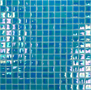 Sklenená mozaika Premium Mosaic tyrkysová 33x33 cm lesk MOS20TUHM