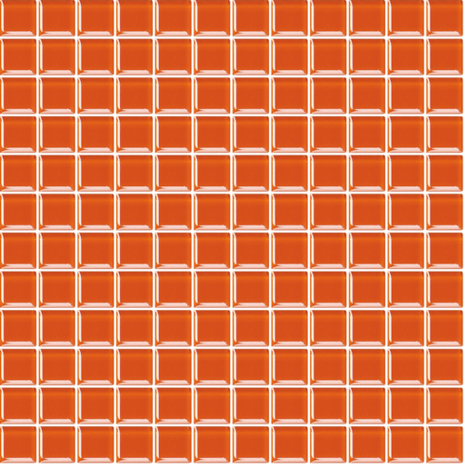 Sklenená mozaika Premium Mosaic tmavě oranžová 30x30 cm lesk MOS25DOR