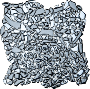 Sklenená mozaika Premium Mosaic černá 30x30 cm lesk MOSBKP