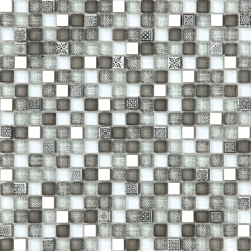 Sklenená mozaika Premium Mosaic šedá 30x30 cm lesk MOSV15MIXGY