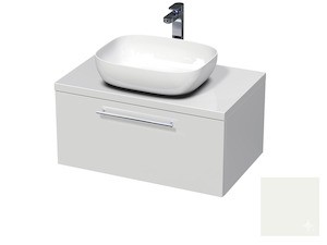 Kúpeľňová skrinka pod umývadlo Naturel Ratio 80x36x50 cm biela lesk ND801Z36.9016G