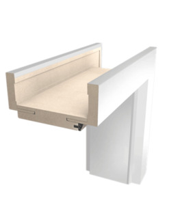 Ľavá obložková zárubňa biela mat pre dvere o šírke 60 cm pre hrúbku steny 9,5-11,5 cm.