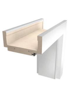 Pravá obložková zárubňa biela mat pre dvere o šírke 60 cm pre hrúbku steny 9,5-11,5 cm.