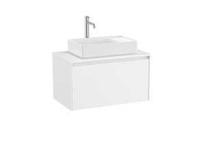 Kúpeľňová skrinka pod umývadlo Roca ONA 79,4x44,3x45,7 cm biela mat ONADESK801ZBM