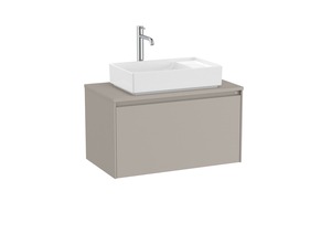 Kúpeľňová skrinka pod umývadlo Roca Ona 79,4x44,3x45,7 cm piesková mat ONADESK801ZPM