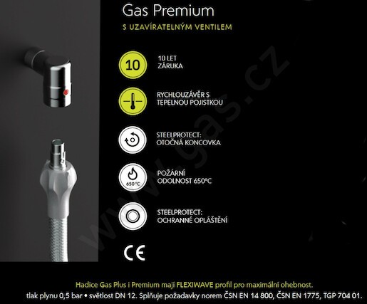 Flexira Gas PremG1/2″–DN12 50cm