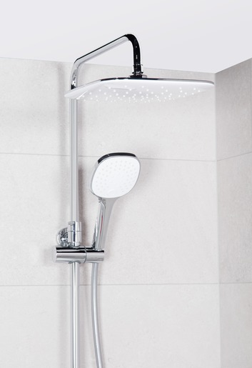 Sprchový systém Optima s vaňovým termostatom biela/chróm OPTIMASSTZV