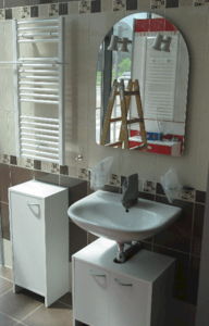 Kúpeľňová skrinka nízka Multi Praxis 33,5x25,5 cm biela PAOLA35LP