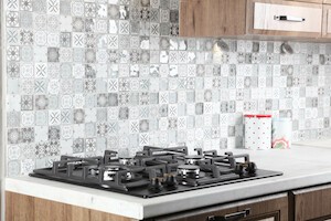 Sklenená mozaika Premium Mosaic černobílá 30x30 cm mat / lesk PATCHWORK48MIX1