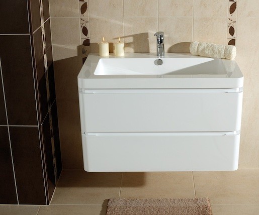 Kúpeľňová skrinka s umývadlom Naturel Pavia Way 85x48,5 cm biela PAVIA285Z