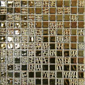Sklenená mozaika Mosavit Pelle dorado 30x30 cm lesk PELLE50DO