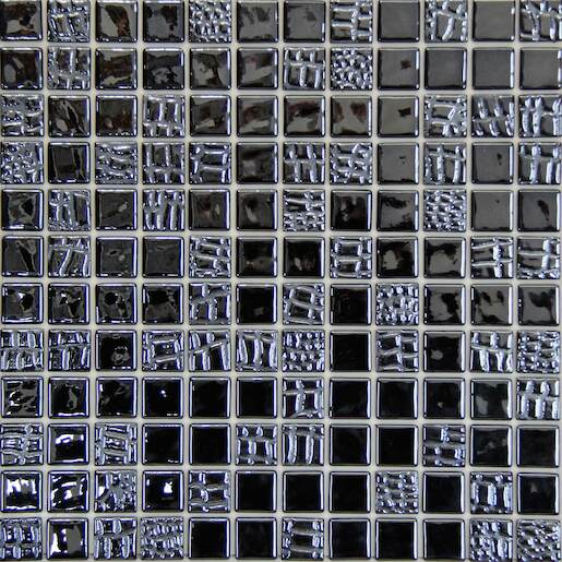 Sklenená mozaika Mosavit Pelle grafito 30x30 cm lesk PELLEGF50