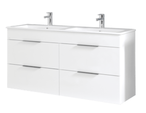 Kúpeľňová skrinka s umývadlom Jika Plan 120x44,1x62,2 cm biela H4536621763001