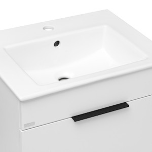 Kúpeľňová skrinka s umývadlom Jika Plan 55x44,1x62,2 cm biela H4536121763001