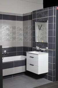 Kúpeľňová skrinka s umývadlom Jika Plan 55x44,1x62,2 cm biela H4536121763001