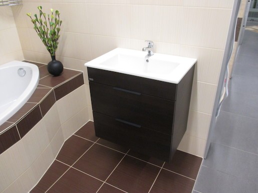 Kúpeľňová skrinka s umývadlom Jika Plan 55x44,1x62,2 cm dub H4536121763021