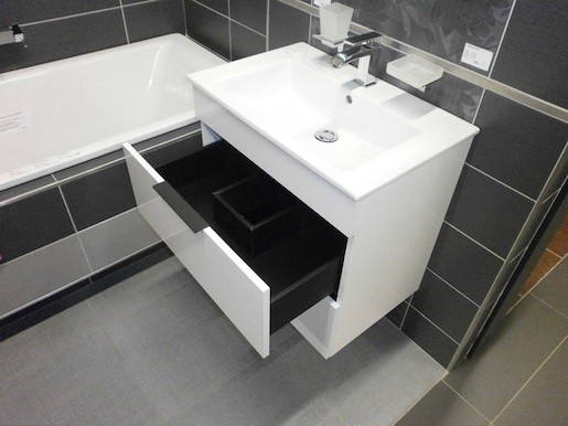 Kúpeľňová skrinka s umývadlom Jika Plan 65x44,1x62,2 cm biela H4536021763001