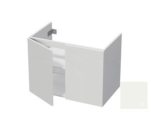 Kúpeľňová skrinka pod umývadlo Naturel Ratio 75,5x56x37 cm biela lesk PN802D56PU.9016G