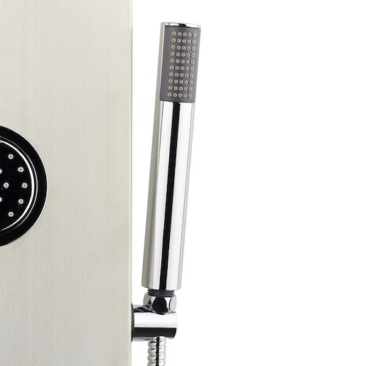 Sprchový panel SIKO na stenu aj do rohu s pákovou batériou nerez PRIMESHOWER
