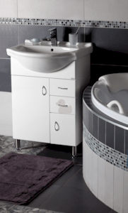 Kúpeľňová skrinka s umývadlom Keramia Pro 60x50 cm biela PRO60DV